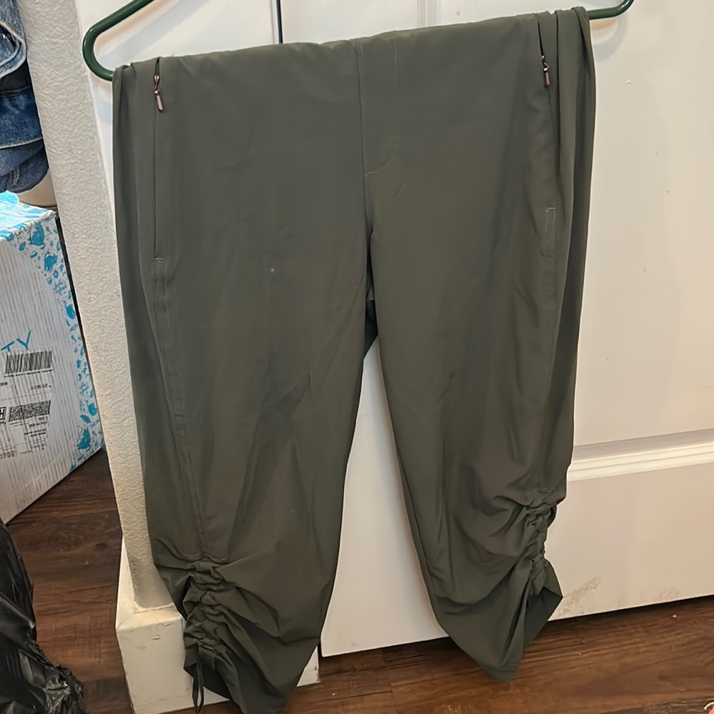 Green work out pants